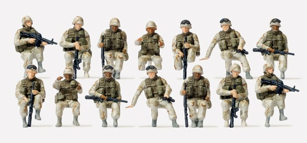 Preiser 16564 - H0 - US-Army modern, Fahrer, Aufsitzer