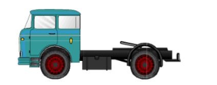 Gabor 12333001 - N - Skoda Sattelzugmaschine petrol / schwarz