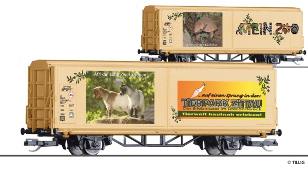 Tillig 14855 - TT - START-Schiebewandwagen Hbis-tt "Mein Zoo", Ep. VI
