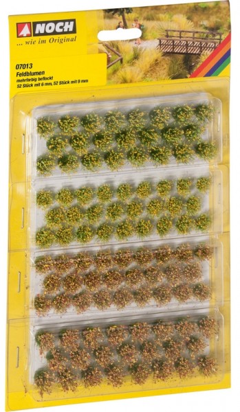 Noch 07013 - Grasbüschel "Feldblumen", 52x 6 mm und 52x 9 mm