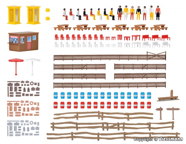 Kibri 37490 - N - Deko-Set universal