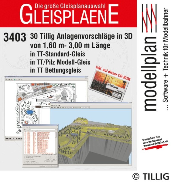 Tillig 09545 - TT-Gleispläne I (USB-Stick)