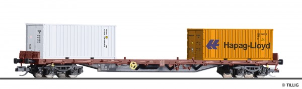 Tillig 18134 - TT - Containertragwagen Rgs der BDZ, Ep. VI