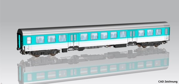Piko 28006 - H0 - Halberstädter Mitteleinstiegswagen mintgrün 2. Kl. DB AG V