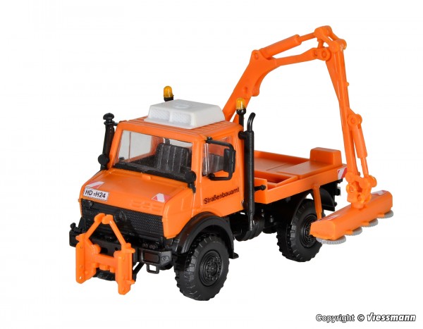 Kibri 15004 - H0 - UNIMOG mit Lichtraumschneidgerät, L 6 x B 3,2 x H 3,5 cm