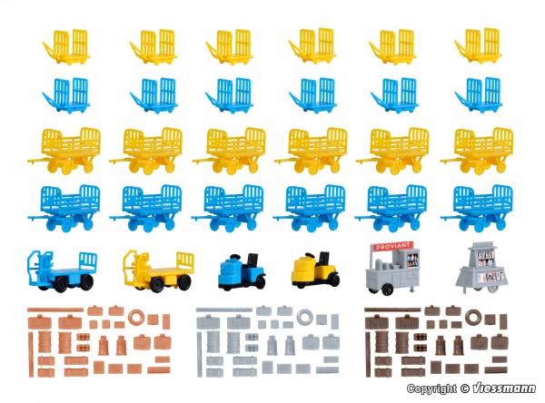Kibri 37530 - N - Deko-Set Gepäckwagen