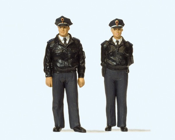 Preiser 44909 - G - Polizisten stehend, Blaue Uniform, BRD