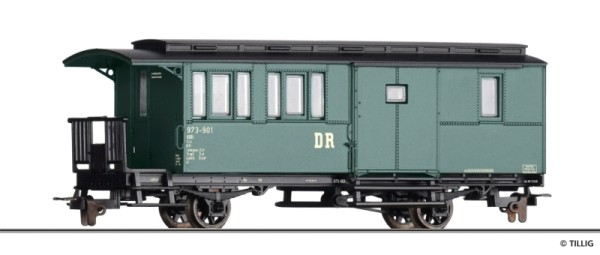 Tillig 03955 - H0e - Personenwagen mit Gepäckabteil KBDi der DR, Ep. III