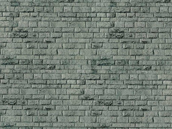 Vollmer 47369 - N - 10x Mauerplatte Porphyr aus Karton, 25 x 12,5 cm