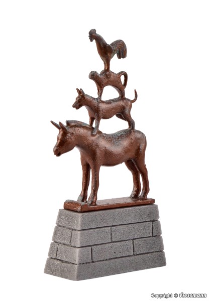 Vollmer 48287 - H0 - Bremer Stadtmusikanten Statue, L 2,3 x B 0,9 x H 4,4 cm