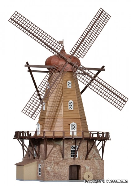 Kibri 39151 - H0 - Windmühle in Hammarlunda, L 25 x B 17 x H 34 cm