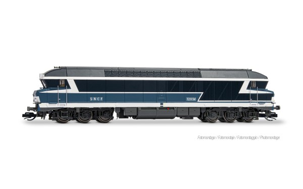 Arnold HN9086HM - TT - SNCF, 6-ach. Diesellokomotive CC 72034, Ursprungslackierung, mit BLE-Sounddec
