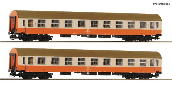 Roco 6280017 - TT - 2er Set Y/B 70 Reisezugwagen 2. Klasse, DR, der EP IV