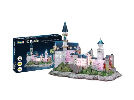 Revell 00151 - 3D Puzzle Schloss Neuschwanstein-LED Edition, 487 x 214 x 380 mm