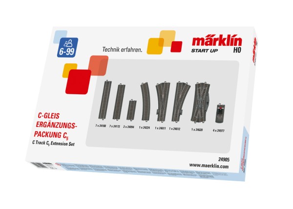 Märklin 24905 - H0 - C-Gleis-Ergänzungspackung C5