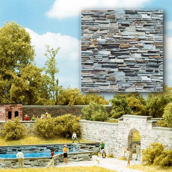 Busch 7421 - 2 Dekoplatten »Schichtgestein«