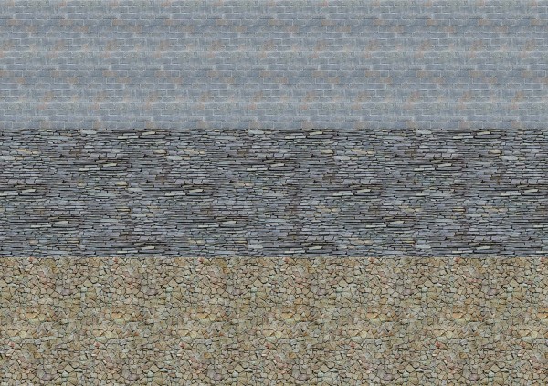 Busch 7443 - 2x Dekorplatte »Mauern & Sockel«, 210 x 148 x 0,6 mm