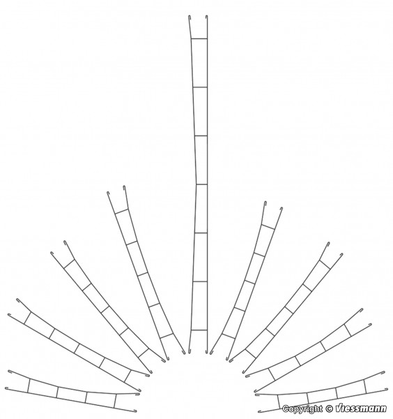 Viessmann 4132 - H0 - 5x Fahrdraht 172,5 mm