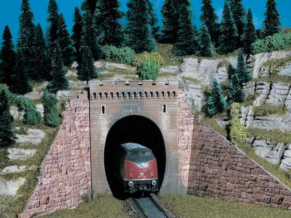 Vollmer 42501 - H0 - 2x Tunnelportal, eingleisig, L 9,5 x B 0,7 x H 12,7 cm