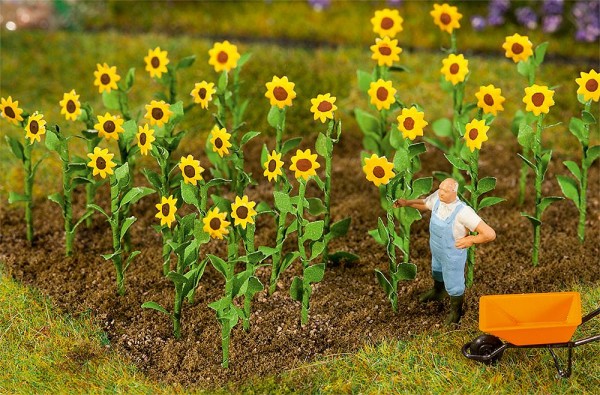 Faller 181256 - H0 - 16 Sonnenblumen, 20 mm