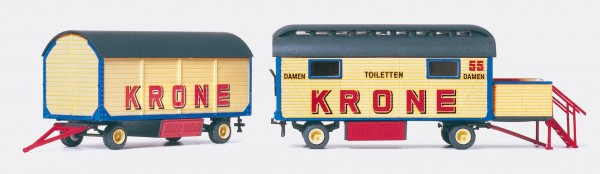 Preiser 21052 - H0 - Damentoilette & Packwagen