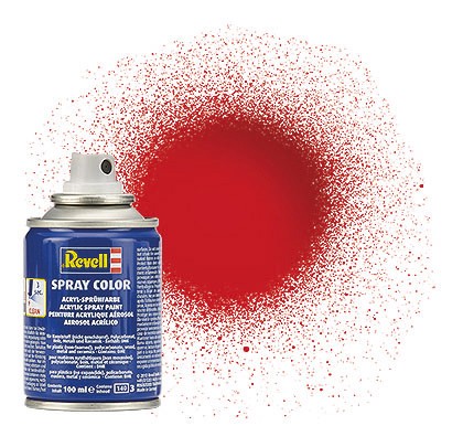 Revell 34131 - Spray feuerrot, glänzend - 100 ml, RAL 3000