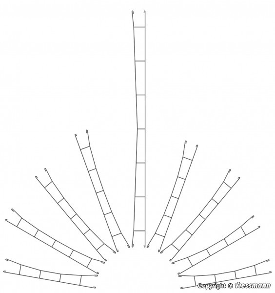 Viessmann 4231 - TT - 3x Fahrdraht 20 cm