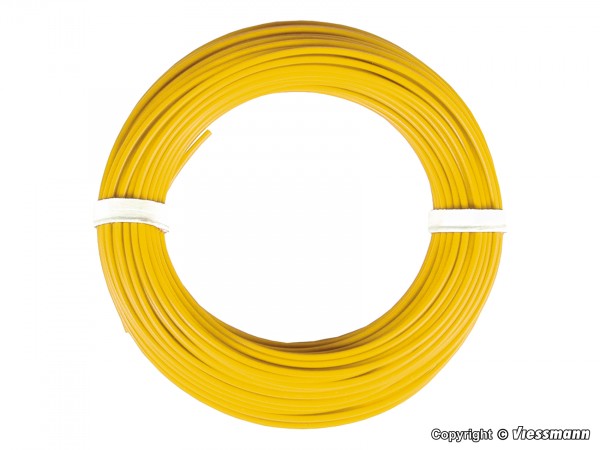 Viessmann 6864 - Kabelring 0,14 mm² gelb, 10 m