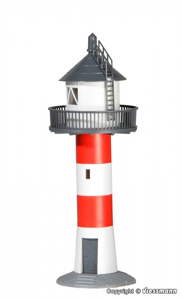 Kibri 39152 - H0 - Leuchtturm an der Elbe, Ø 5,2 x H 16 cm