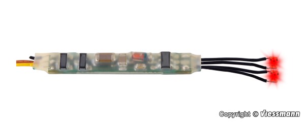 Viessmann 5272 - Mini-LED rot, 2 Stk. mit Mikro-Blinkelektronik