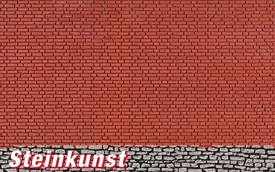 Vollmer 48823 - G - Mauerplatte Klinker, gealtert, L 54 x B 34,6 cm