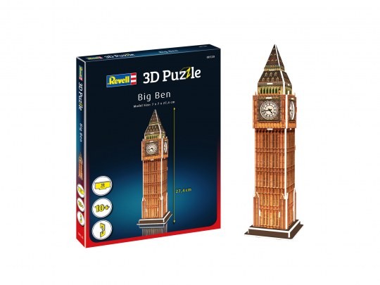 Revell 00120 - 3D Puzzle Big Ben, 70 x 70 x 274 mm
