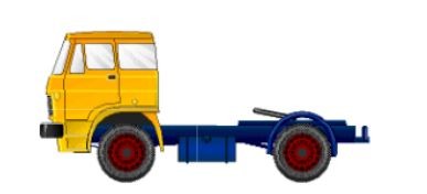 Gabor 12341502 - N - LIAZ 100 Sattelzugmaschine orange / blau