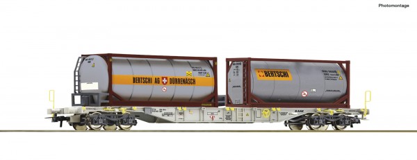Roco 77340 - H0 - Containertragwagen, AAE mit Tankcontainern
