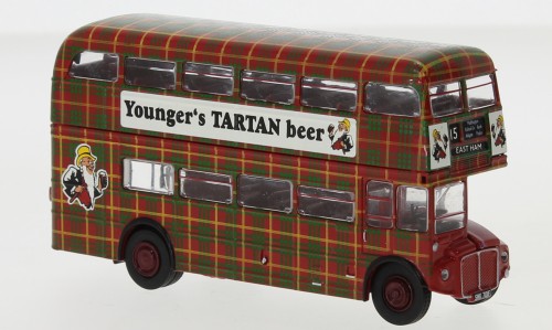 Brekina 61107 - H0 - AEC Routemaster, Younger´s Tartan beer, 1960