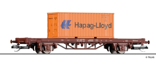 Tillig 17485 - TT - START-Containertragwagen Lgs der ÖBB, beladen mit einem 20 Fuß Container