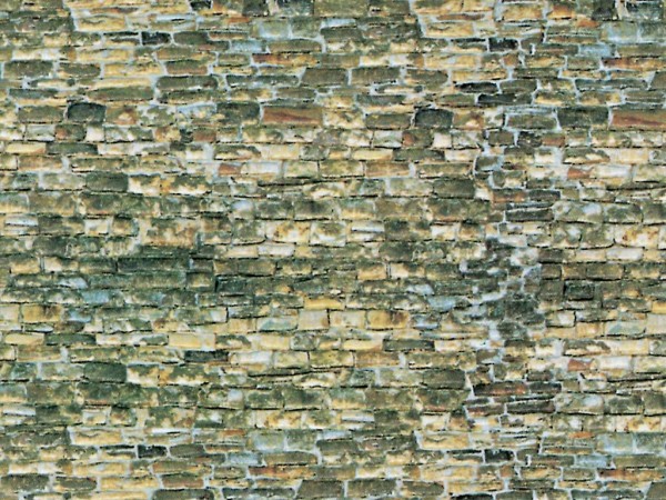 Vollmer 47362 - N - 10x Mauerplatte Naturstein aus Karton, 25 x 12,5 cm