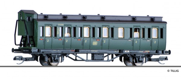 Tillig 13050 - TT - Reisezugwagen 2. Klasse, Bauart C pr-21, der DB, Ep. III -FORMVARIANTE-
