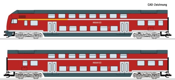 Roco 6280008 - TT - 2-tlg. Set 1: Doppelstockwagen, DB AG, Ep.VI