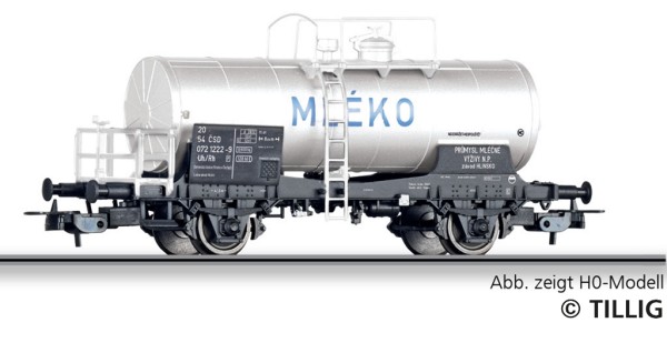 Tillig 95363 - TT - Kesselwagen Uh "Mleko" der CSD