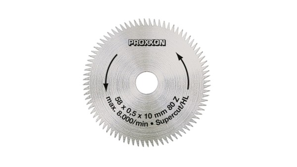 Proxxon 4528014 - Kreissägeblatt "Super-Cut", 58 mm (80 Zähne)