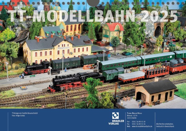 Tillig 09554 - TT - Modellbahn Kalender 2025 (Bradler Verlag)
