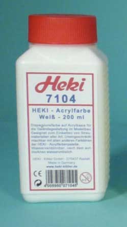 Heki 7104 - Acrylfarbe Schneeweiß, 200 ml