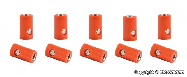 Viessmann 6884 - 10 x Muffen orange