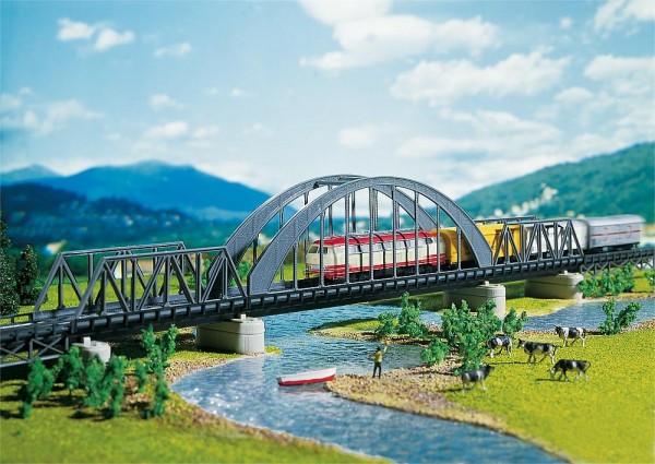 Faller 222583 - N - Bogenbrücke mit 2 Vorflutbrücken