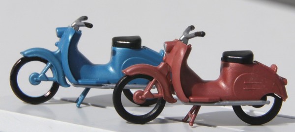 Kres 10050 - H0 - 2x Mopeds Simson KR50 in rot und blau