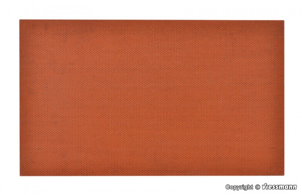 Vollmer 48222 - H0 - Mauerplatte Ziegel, L 28 x B 16,3 cm