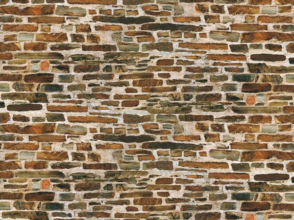 Auhagen 50115 - H0/TT - 5 Pappen Kalksteinmauer, je 22 x 10 cm
