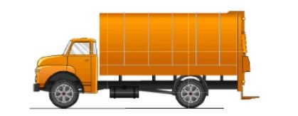 Gabor 12343801 - N - MAN 770 H Müllwagen orange / grau