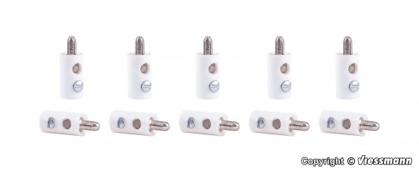 Viessmann 6878 - 10 x Querlochstecker weiß